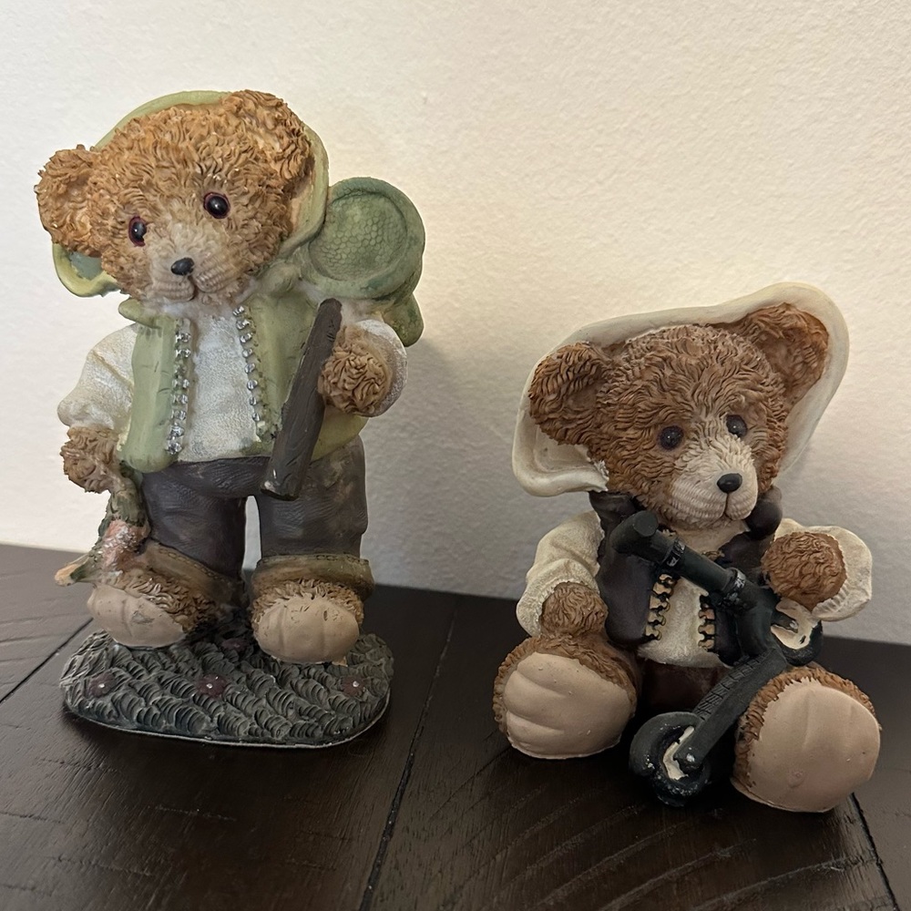 Two Bear Figurines
